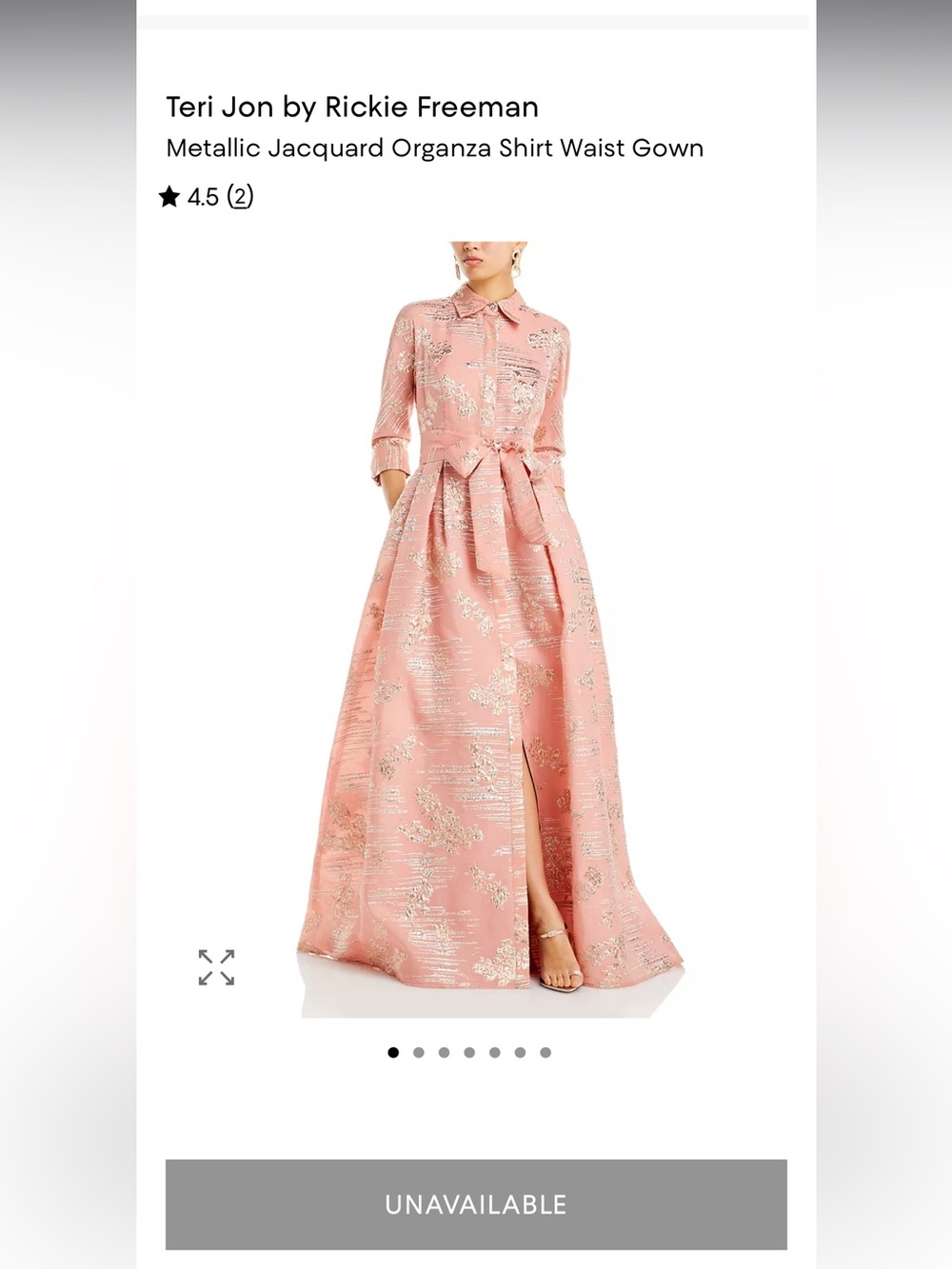 NWT Teri Jon gown Sz 8